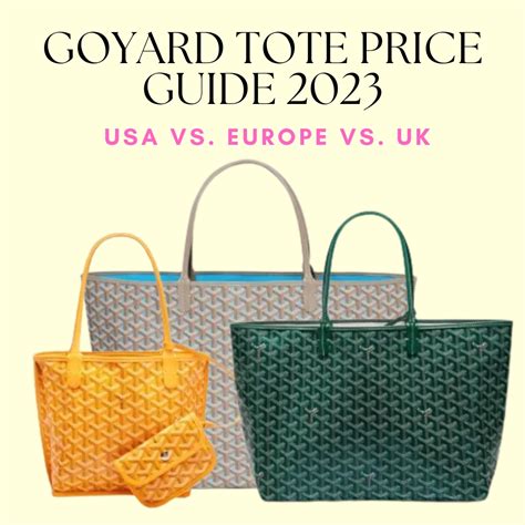 goyard bucket bag price|goyard tote price guide.